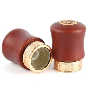 Tapa de botella de vino de madera