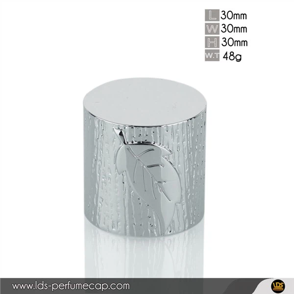 Tapa de perfume Zamac con patrón de madera